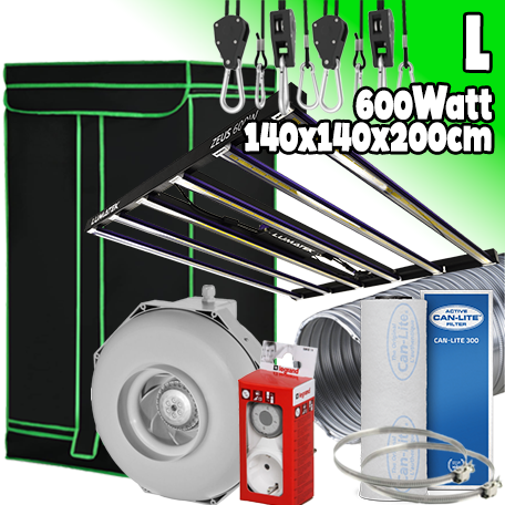 LED GROWBOX SET GP140 - 140x140x200cm - LUMATEK ZeusPro 600W