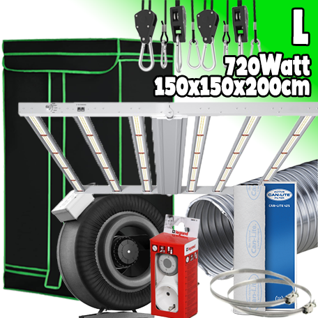 LED GROWBOX SET GP150 - 150x150x200cm - sunLIGHT 720W