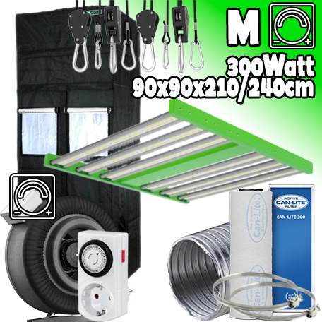 LED GROWBOX SET GP90+ - 90x90x210/240cm - "ECO FORCE 2.0" - 300W