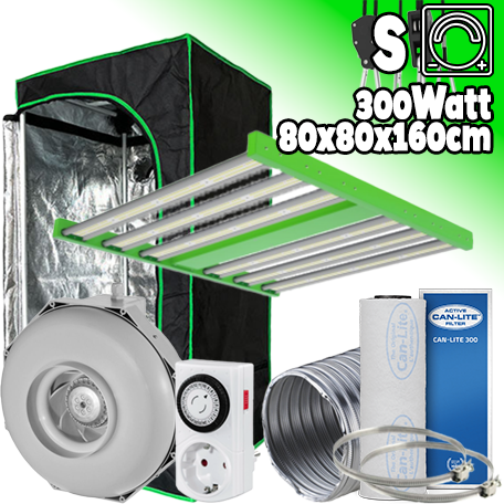 LED GROWBOX SET GP80k - 80x80x160cm - "ECO FORCE 2.0" - 300W