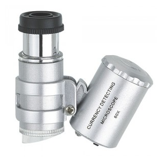 SafeLine Mini-Mikroskop (mit LED Beleuchtung) - 60x Vergrößerung
