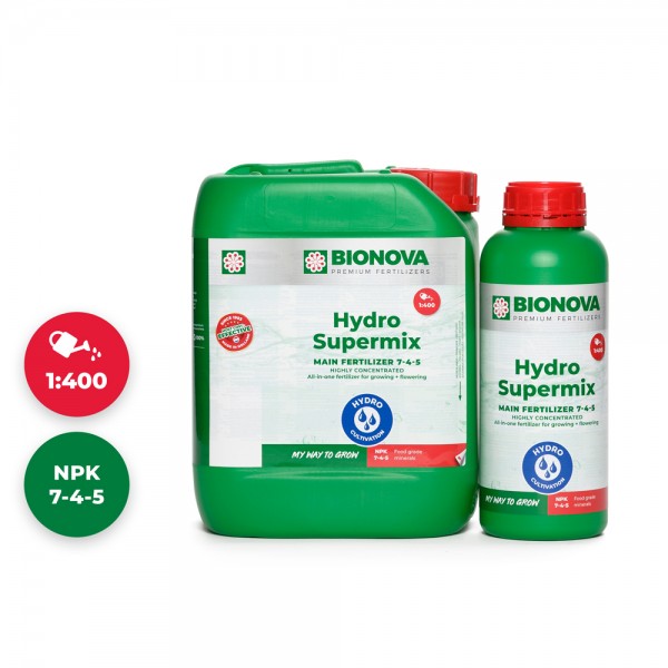 BioNova Hydro Supermix Hydrosysteme Grunddünger - 1L / 5L
