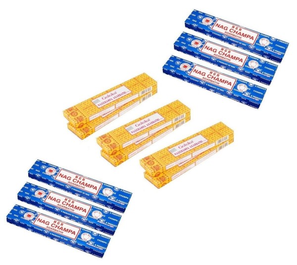 Goloka Rücherstäbchen - Jasmin / Nag Champa Gelb / Nag Champa Blau