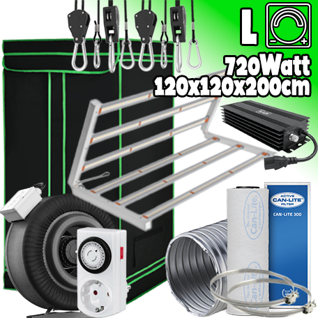 LED GROWBOX SET GP120 - 120x120x200cm - Pioneer 720W