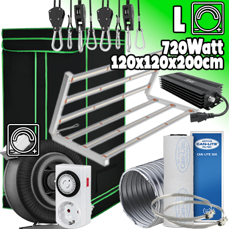 LED GROWBOX SET "SPEED" - 120x120x200cm - Pioneer 720W