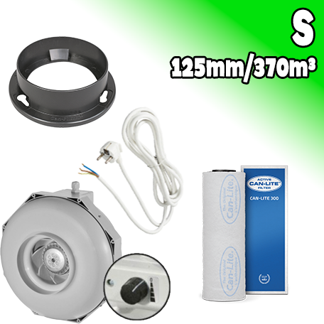 Can Fan Belüftungsset 125mm/370m³ - 4-Stufen (dimmbar)