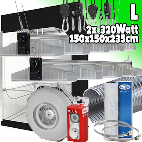LED GROWBOX SET DR150 - 150x150x235 - Sanlight EVO5 320W