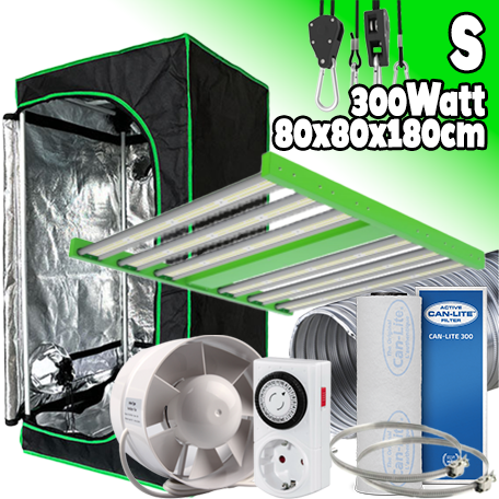 LED GROWBOX SET GP80 - 80x80x180cm - "ECO FORCE 2.0" - 300W