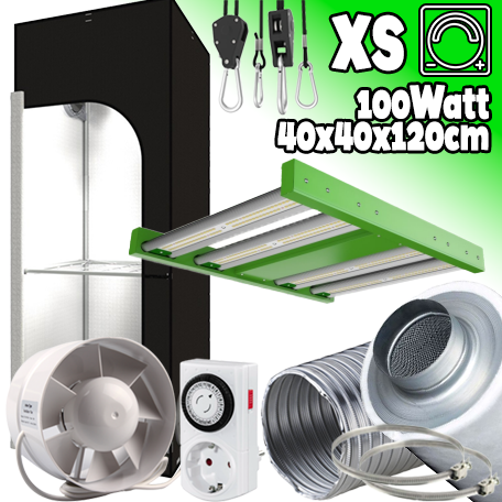 LED GROWBOX SET HS40 - 40x40x120cm - "ECO FORCE 2.0" 100W