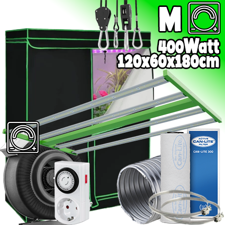 LED GROWBOX SET GP120W - 120x60x180cm - "ECO FORCE 2.0" - 400W