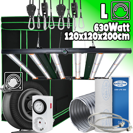 LED GROWBOX SET "SPEED" - 120x120cm - Lumen King 630W