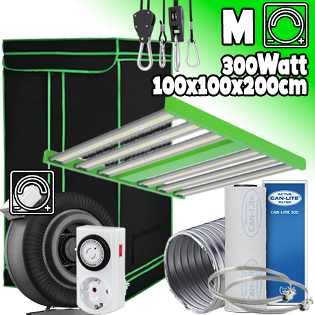 LED GROWBOX SET "SPEED" - 100x100x200cm - "ECO FORCE 2.0" - 300W