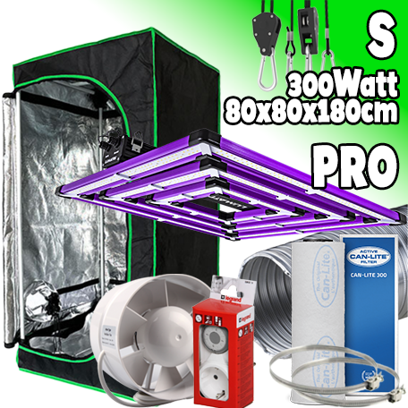 LED GROWBOX SET GP80 - 80x80x180cm - LUMATEK Attis 300W PRO 2.7